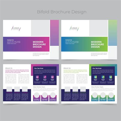 Bifold Brochure Template 13740152 Vector Art at Vecteezy