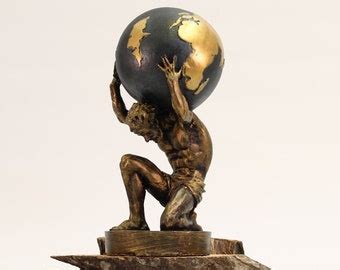 Atlas Titan Statue Greek Mythology God Sculpture - Etsy