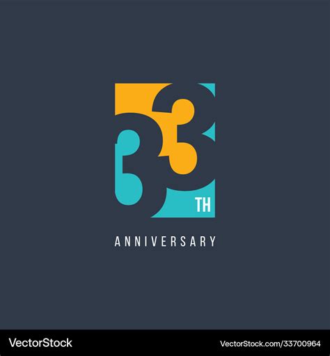 33 th anniversary celebration logo template design