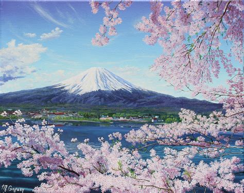 Mt. Fuji with Cherry Blossoms by Dreamscape-Weaver on DeviantArt