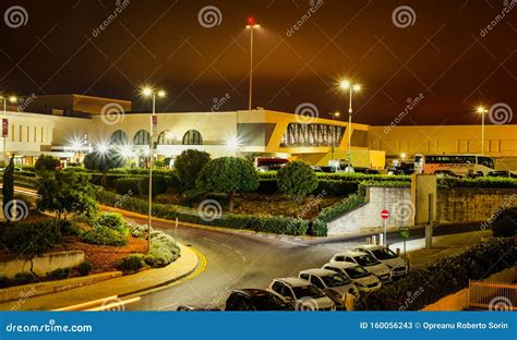 Night View Over the Malta International Airport Editorial Stock Photo - Image of business ...