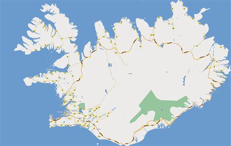 Large road map of Iceland with cities | Iceland | Europe | Mapsland | Maps of the World