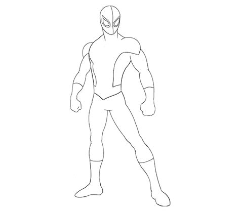 Spider Man Suit Drawing Template