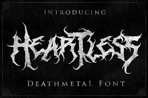 Heartless-Great Deathmetal Font | Metal font, Free fonts for designers, Best free fonts