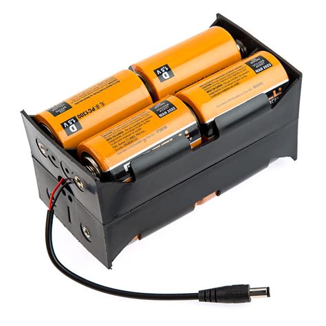 12V DC Battery Power Supply - 8 Cell D Battery Holder | Super Bright LEDs