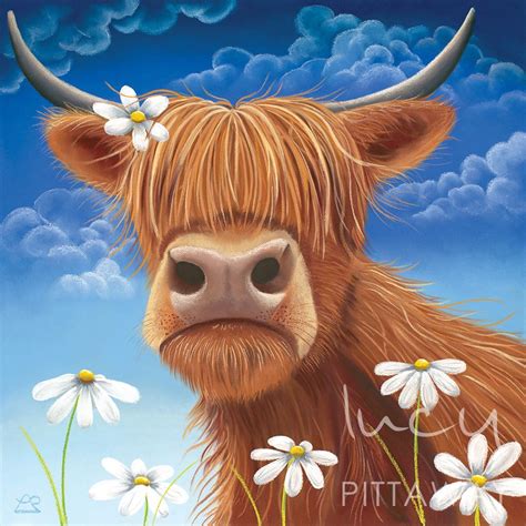 Daisy l Artwork Prints & Canvases By Lucy Pittaway | Cow art print, Cow artwork, Cow art