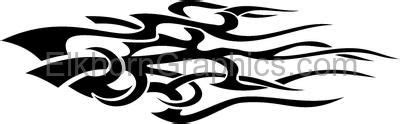 Tribal Flame Sticker 74 - Tribal Flame Stickers | Elkhorn Graphics LLC