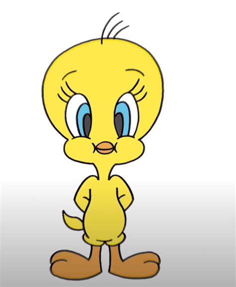 Tweety Bird Drawing For Kids - mypaperbleeds