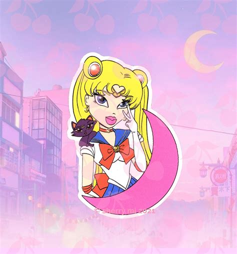 Sailor M00n Brats Anime Magic Girl Y2K Aesthetic Cartoon Cute - Etsy