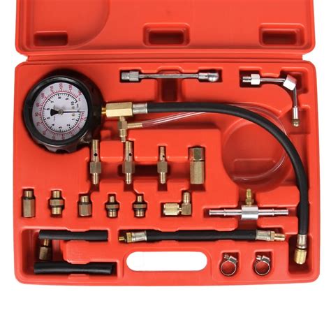 Automotive Diagnostic Service Tools Universal Fuel Injection Gauge Pressure Tester Test Kit Car ...