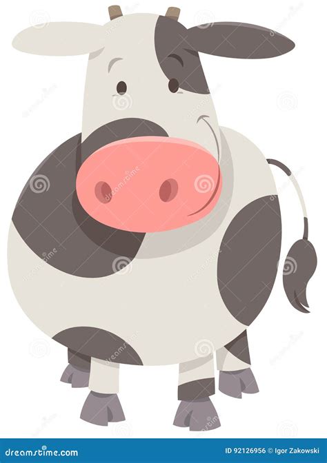 Cute spotted cow or calf stock vector. Illustration of hoof - 92126956