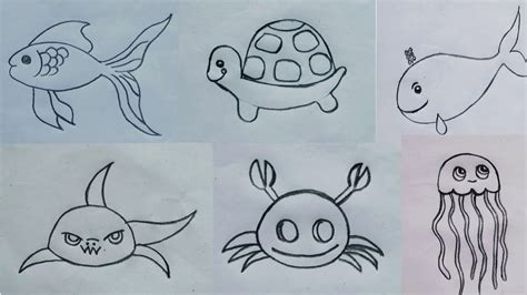 Water Animals Drawing Images : Ridley Sea Turtle Swimming Color Drawing Digital Art By Aloysius ...