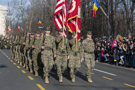 DVIDS - Images - U.S. Marines march in military parade on Romanian National Day [Image 3 of 5]