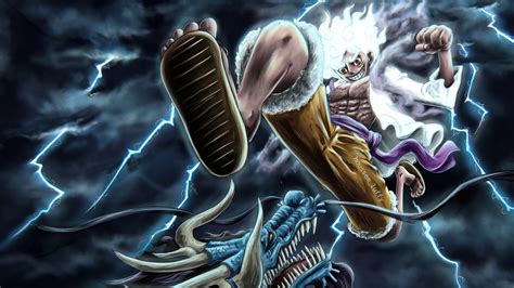 luffy, gear 5, vs kaido, dragon, one piece, 4k, HD Wallpaper | Rare Gallery