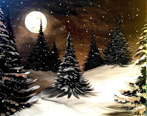 Paint Night Ideas Winter