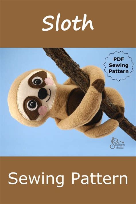 Sloth Sewing Pattern Sloth Pattern Sloth Plush Pattern - Etsy | Sloth plush, Doll sewing ...