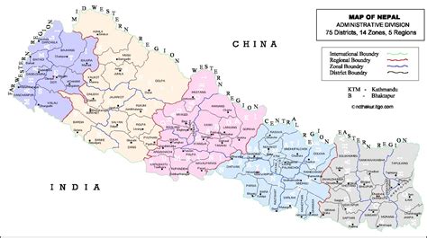 Nepal map with district - Nepal all district map (Southern Asia - Asia)