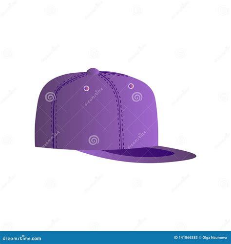 Casual Purple Baseball Cap Isolated on White Background Stock Vector - Illustration of realistic ...