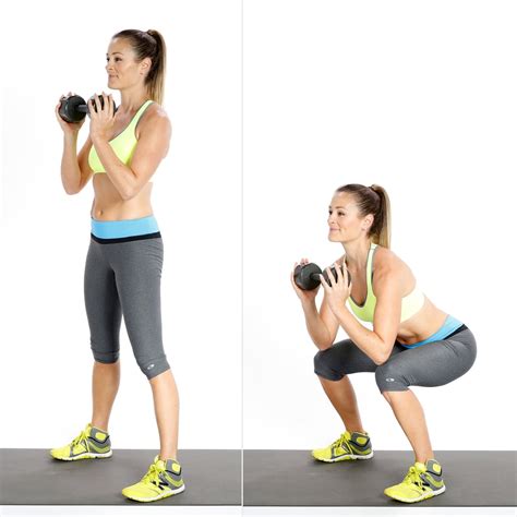 Goblet Squats | How to Do Different Squat Variations | POPSUGAR Fitness Photo 3