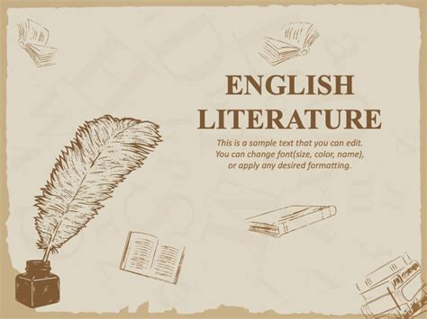 English Literature Theme - Free Download