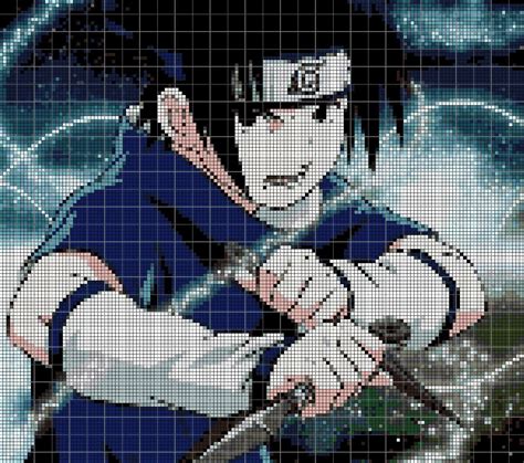 Naruto-Sasuke cross stitch pattern by Vandihand on Etsy | Pixel art, Cool pixel art, Pixel art ...