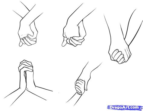 How To Draw Holding Hands, Step by Step, Drawing Guide, by Dawn | Hand drawing reference ...