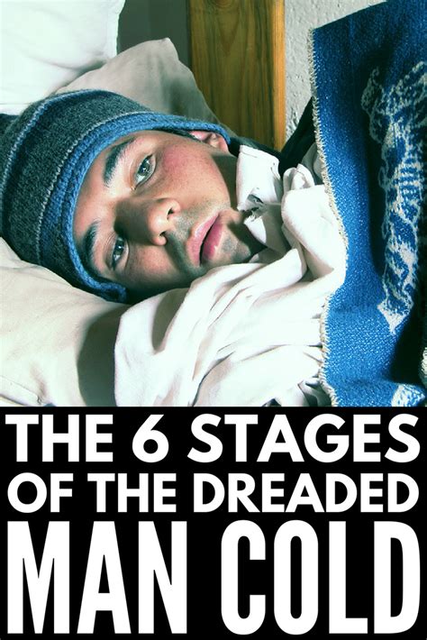 The 6 stages of a Man Cold | Man cold, Cold humor, Husband humor