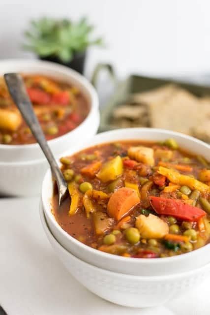 Simple Frozen Vegetable Soup (Vegan, Whole30) | Bites of Wellness