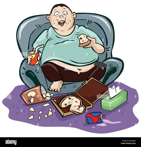 Cartoon illustration lazy couch potato hi-res stock photography and ...