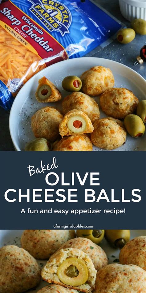 Olive Cheese Balls - easy baked recipe • A Farmgirl's Dabbles