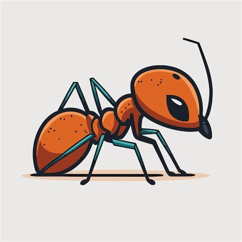 Un dibujo de una hormiga con un lápiz en el medio. | Vector Premium generado con IA