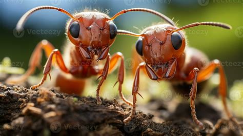 Close-up photo of a Sahara Desert Ant looking any direction in the Desert. Generative AI ...