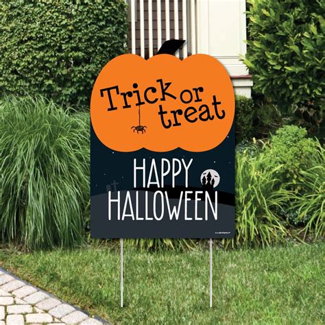 Trick or Treat - Outdoor Halloween Decorations - Happy Halloween Yard Sign - Walmart.com