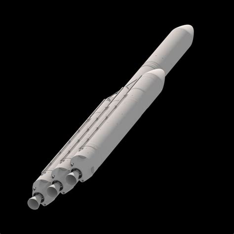 delta iv heavy rocket 3d model