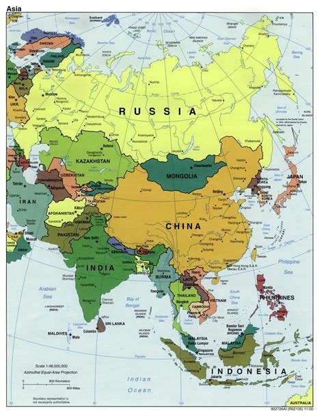 Maps: Political Map Of Europe And Asia