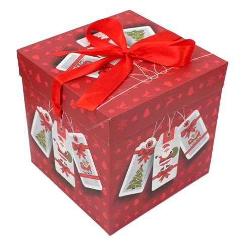 1pc/3pc Christmas Gift Box Large Present Wrapping Box Ribbon Festive ...