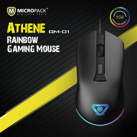 Wired RGB Gaming LED Mouse Black Micropack GM-01