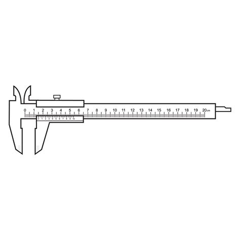 Illustration vector graphic of Vernier Caliper manual scale isolated on white background ...