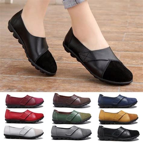 Comfortable Leather Loafers Casual Moccasins Wild Driving No Slip Flats ...