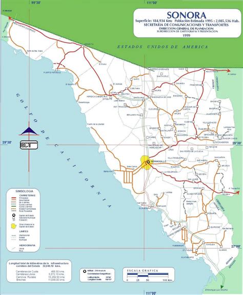 Map of Sonora - MexConnect