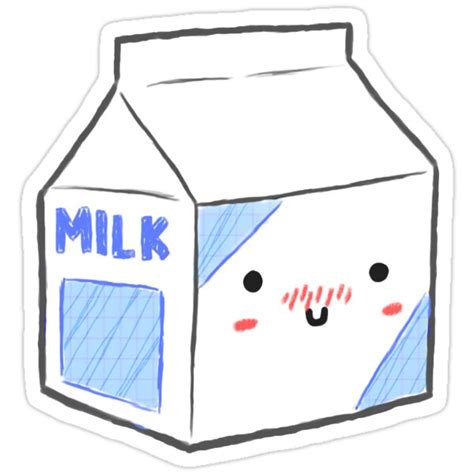 "Cute Milk Carton" Stickers by RedChaek | Redbubble