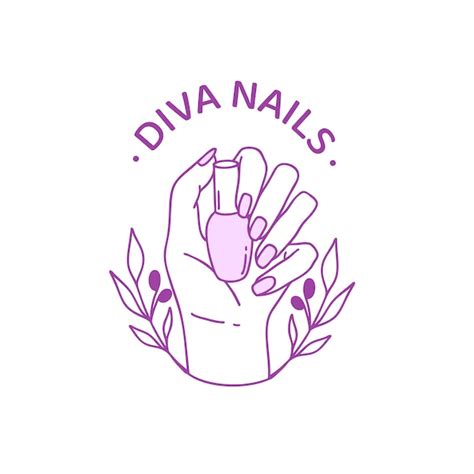 Free Vector | Flat design nail salon logo template