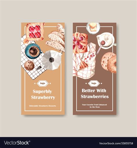 Flyer template with bakery design for brochure Vector Image