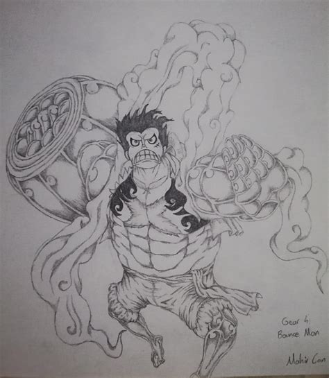 Luffy gear 4 drawing by me : OnePiece