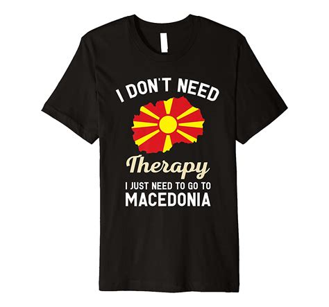 Macedonia Macedonian Flag Map Travel Gifts Premium T-shirt