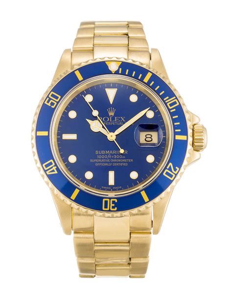 Replica Rolex Submariner 18k Gold Blue dial Ceramic Bezel