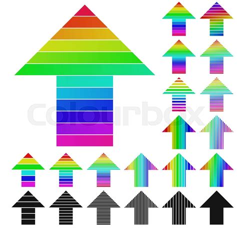 Set of rainbow arrow logo icons | Stock vector | Colourbox