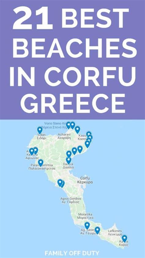 Map Of Corfu Beaches