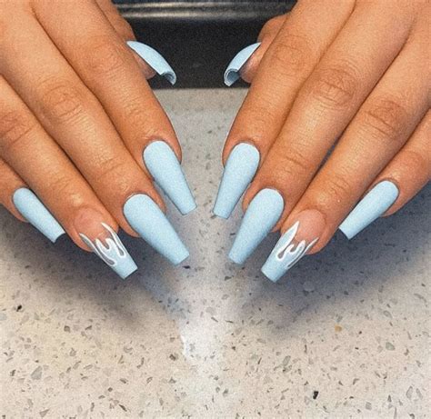 nail art baby blue drip | Acrylic nails coffin short, Acrylic nails coffin glitter, Blue acrylic ...