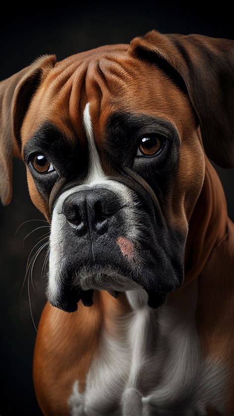 Boxer Dog Smartphone Wallpaper Digital Art Image - Etsy